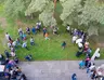 Jugendliche bei einem Projekt im Rahmen der Ausschreibung „Unser Europa, unsere Zukunft!“