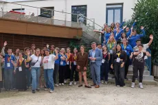 photo de groupe de la promotino 2023-2024 des jeunes ambassadeurs de l'OFAJ
