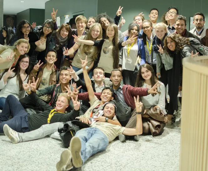 Jeunes lors d'une rencontre trinationale